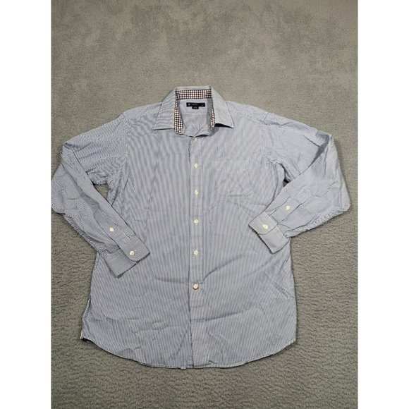 4 Men's Button Down Shirts Striped Collared‎ Nautica Cremieux Large L Business - Picture 10 of 16